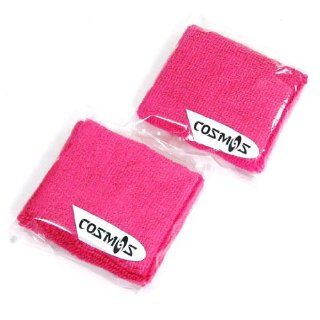 1 pair of COSMOS Pink cotton sports basketball wristband