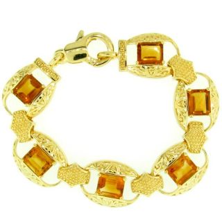 Meredith Leigh Goldplated Sterling Silver Citrine Bracelet