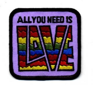 Embroidered Iron On Patch   All you Need is Love 3 Patch