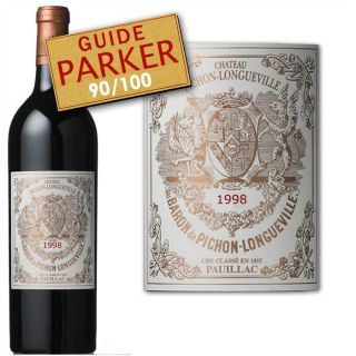 Château Pichon Baron Pauillac 1998   Achat / Vente VIN ROUGE Château