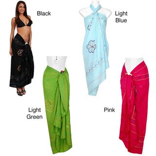 Triple embroidered 100 percent Rayon Sarong   Hand crafted in
