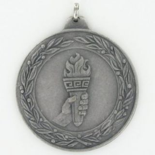 Achievement Torch Medal   Silver With Neck Ribbon