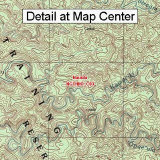 USGS Topographic Quadrangle Map   Hauula, Hawaii (Folded