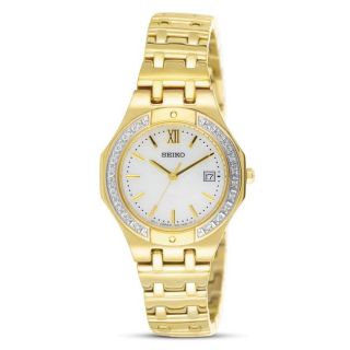 Seiko Womens SXDB34 Diamond Goldtone Watch