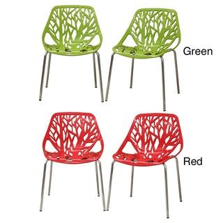 Birch Sapling Plastic Accent / Dining Chairs (Set of 2)
