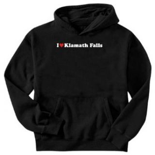 Sweatshirt Black  I Love Klamath Falls  Oregon Usa City