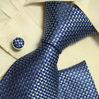 Blue checkers designer mens ties personalized gift mens