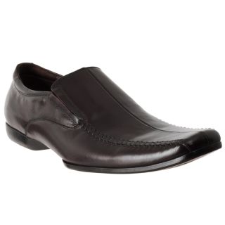 Steve Madden Mens Carano Brown Leather Slip on Dress Shoes Today: $