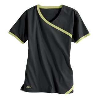 IguanaMed Womens Cross Over Carbon Black Top