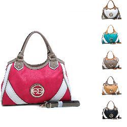 Anais Gvani Color blocked Faux Leather Shoulder Bag MSRP $129.99 Sale
