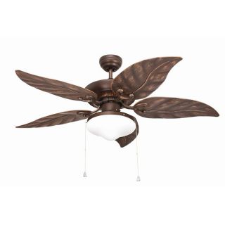 Outdoor 48 inch Rubbed Bronze 2 light Ceiling Fan