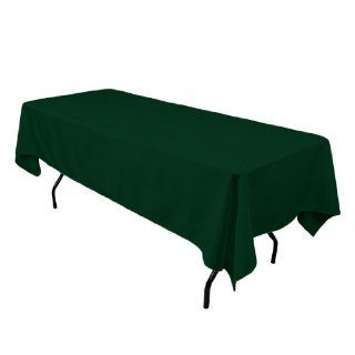 60 x 102 in. Rectangular Polyester Tablecloth Hunter Green