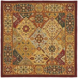 Handmade Diamond Bakhtiari Multi/ Red Wool Rug (8 Square)