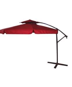 10 foot Offset Terracotta Red Hanging Umbrella