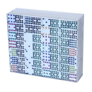 Color Double 18 Dominoes