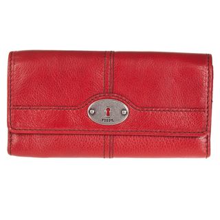 Fossil Womens Vintage Leather Trifold Clutch Wallet