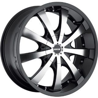 MKW M102 22 Black Wheel / Rim 5x115 & 5x120 with a 18mm Offset and a