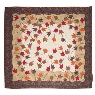 Magic King Autumn Leaves Quilt, 105 Inch by 95 Inch