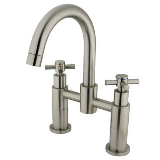 Deck mount Satin Nickel Clawfoot Tub Faucet with Hand Shower Today: $