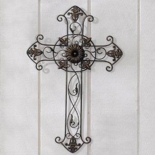 Pack of 2 Religious Antique Style Fleur de Lis Decorative