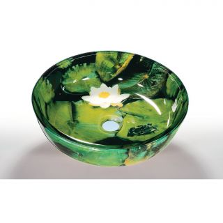 Legion Furniture Seashell Glass Bowl Vessel Bathroom Sink