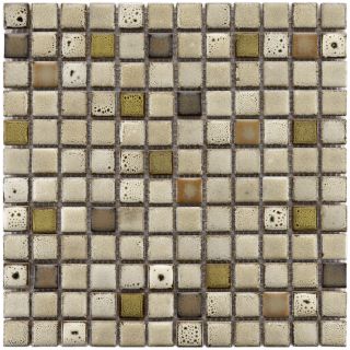 Somertile Tuscan Square 1 inch Sierra Ceramic Mosaic Tiles (Pack of 10