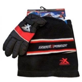 Zero Xposur Boys 3 Piece Ski Gloves Beanie & Neck Gaiter