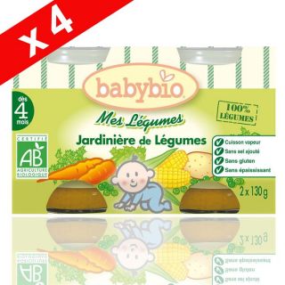 Babybio Petit Pot Bio Jardinière Légumes 4x 2x130g   Achat / Vente