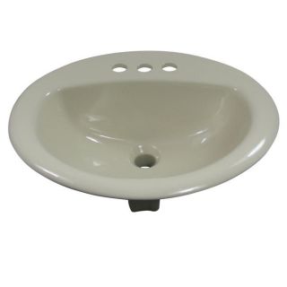 Mansfield Porcelain Bone Drop in Oval Sink