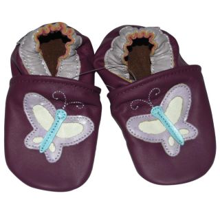 Baby Pie Purple Butterfly Leather Infant Shoes