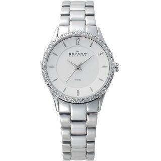 Skagen Womens Stainless Steel Crystal Accent Watch Today $103.99