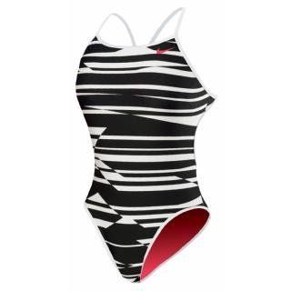 Nike Swim Womens Shadow Stripe Reversible Cut Out Tank