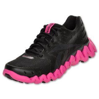 REEBOK Zig Shark Womens Running Shoes, Black/Pink