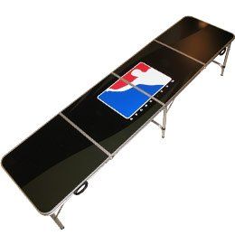 BPONG 8 Foot, Portable Beer Pong Table   Black: Sports