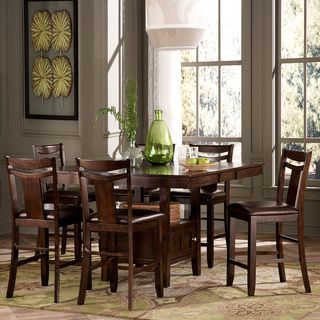 Marsden Rustic Brown 7 piece Mission Counter Height Dining Set