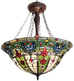 Tiffany style Victorian Bronze Finish Hanging Lamp