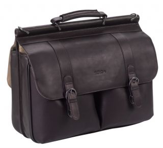 Solo Colombian Padded Leather Laptop Briefcase with File Pocket Today