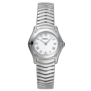 Ebel Womens Classic Wave Stainless Steel Quartz Watch
