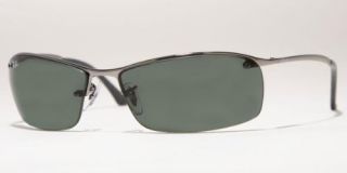Ray Ban Sunglasses RB 3183 Top Bar 004/71 Gunmetal/Green, 63mm Shoes