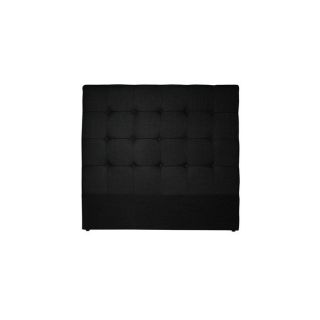 Tête de lit 140 cm effet lin Noir CAMARIN   Achat / Vente TETE DE LIT