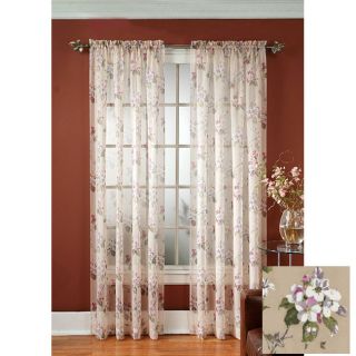 Sheer Floral Window Curtain Panel (84 in. x 59 in.)