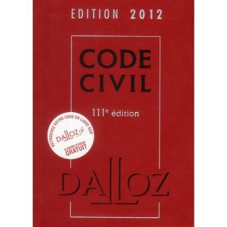 Code civil (édition 2012)   Achat / Vente livre Collectif pas cher