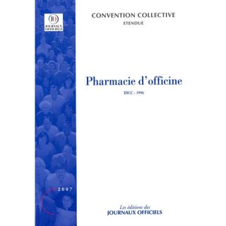 Pharmacie dofficine ; brochure 3052, idcc:1996  Achat / Vente