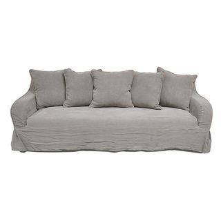 Melrose Light Grey Linen Sofa