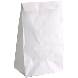 Gusseted Flat Bottom Bags 5X3X9 3/4 100/Pkg White