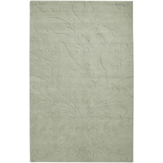 Candice Olson Loomed Silver Sage Damask Pattern Wool Rug (33 x 53