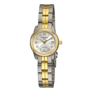 Tissot Womens T Classic PR 100 Silver Dial Two tone Watch