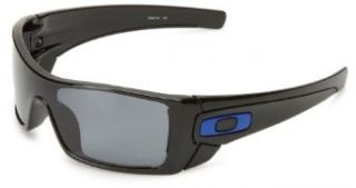 Rectangular Sunglasses,Polished Black/Grey Polar,127 mm: Clothing