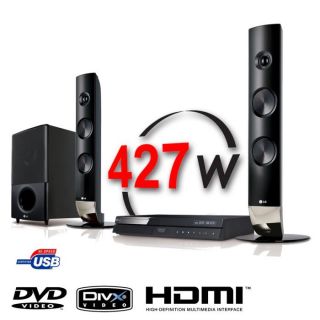 Home Cinéma 2.1 DVD   Sortie HDMi   Port USB   Puissance audio  427W