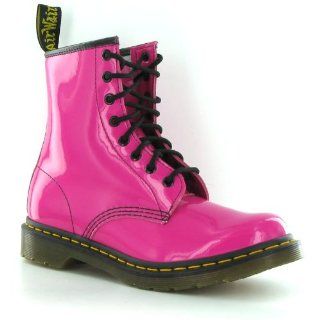 Dr.Martens 1460W Red Patent Leather Womens Boots Shoes